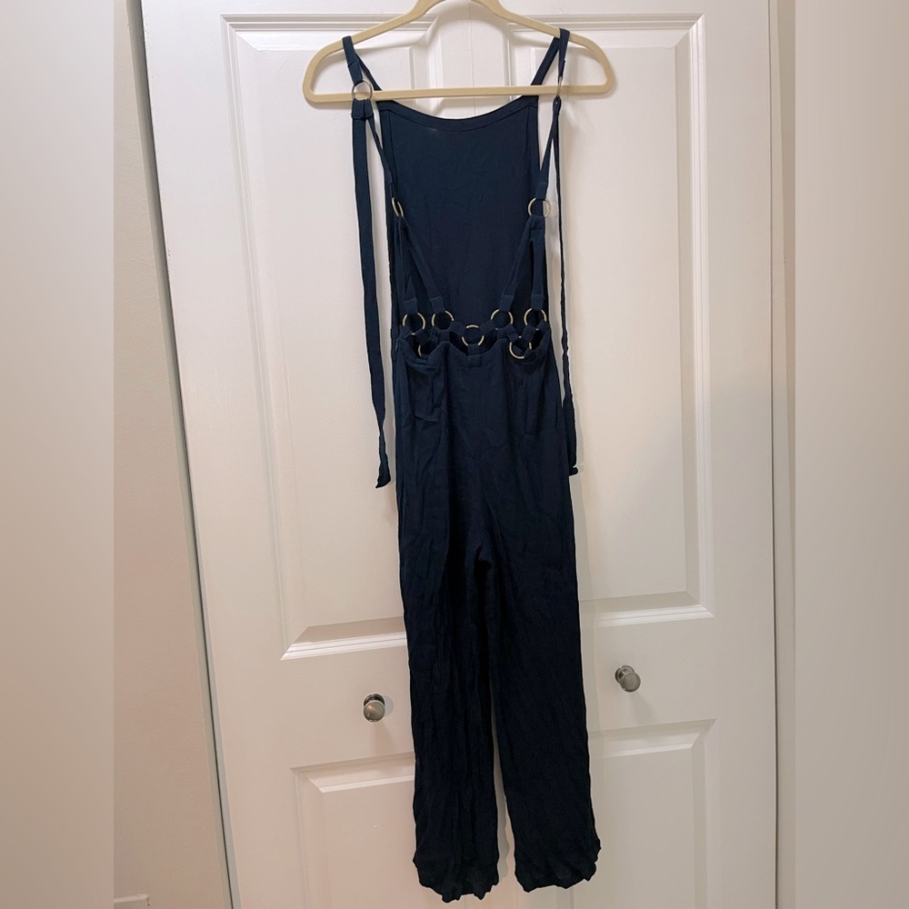 Vintage Cleobella small Handmade Open- Backed, Metal Ringed Adjustable Jumpsuit